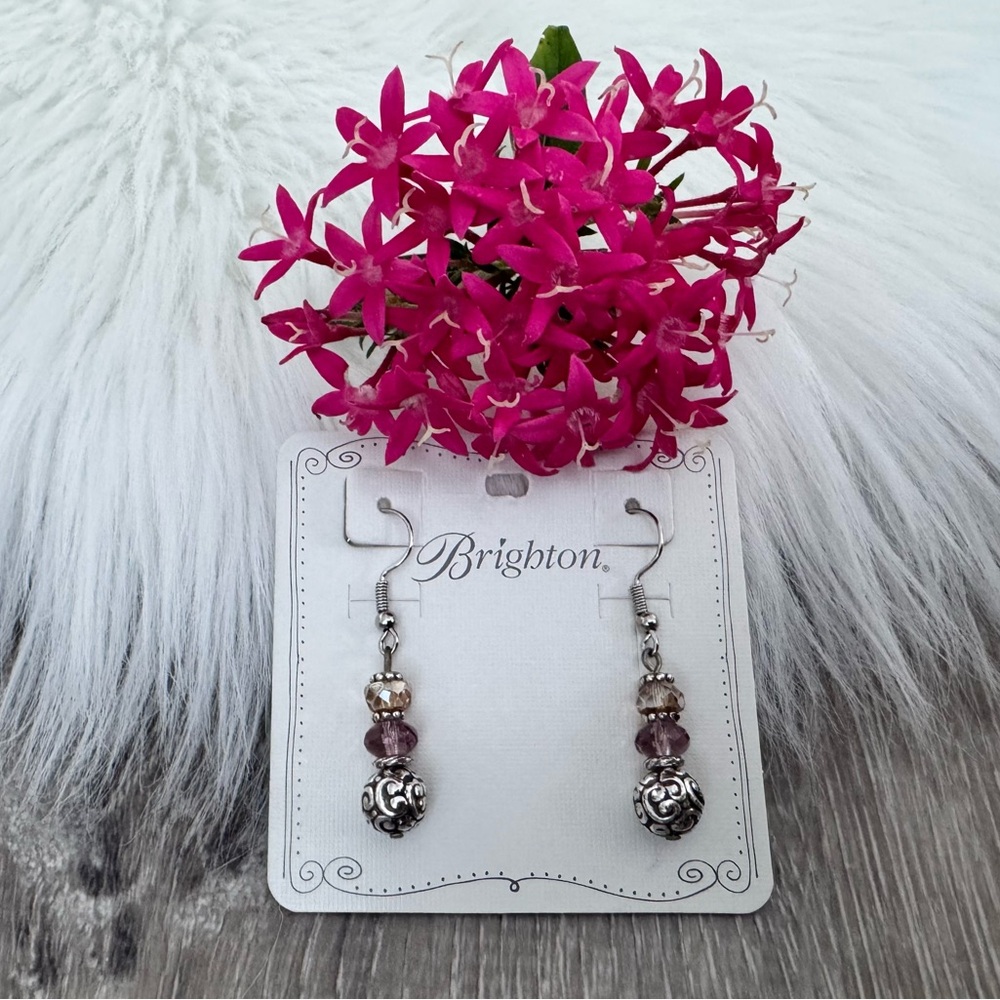 💞BRIGHTON Multi Color & Silver Beaded Long Adjustable Earrings